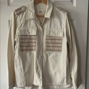 Gap cotton utility jacket - beige